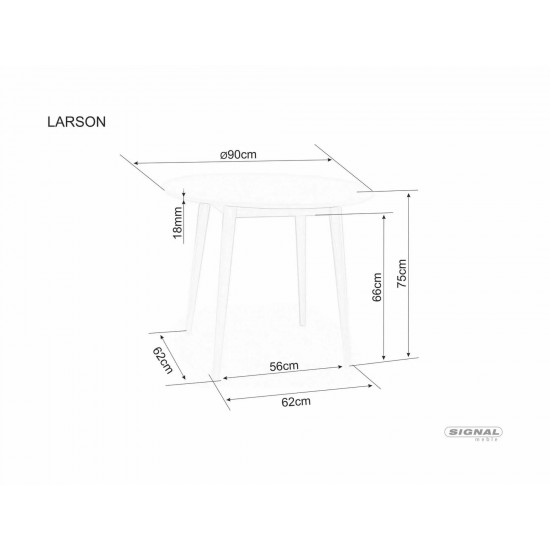 Стол обеденный Larson 90x90 Белый LARSONB90 7