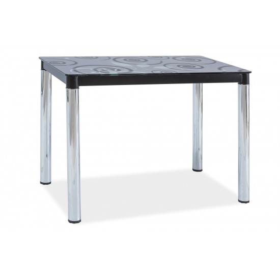 Стол обеденный Damar ll 100 х 60 см Черный / Хром DAMAR2CCH100 1