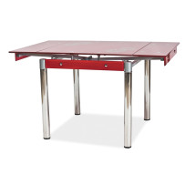 Стол обеденный раскладной GD-082 80(131)x80 Красный GD082CZ