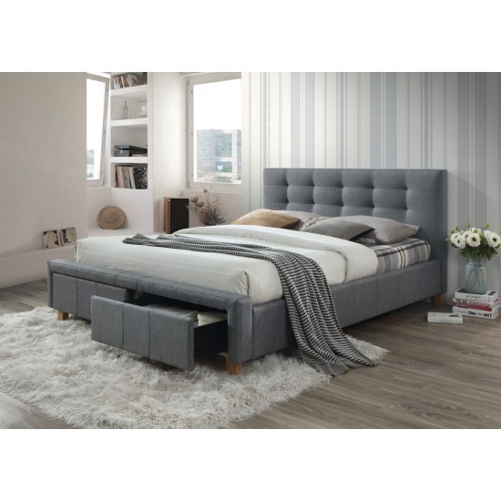 Двуспальная кровать Ascot 160X200 Серый ASCOT160SZ 1