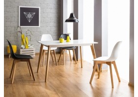 Стіл обідній Declan I 80х120 Білий / Бук DECLAN120BBU