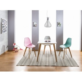 Стол обеденный Declan II 80х80 Белый / Бук DECLAN80BBU