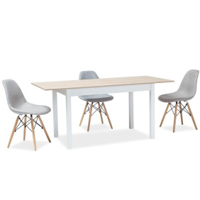 Стол обеденный раскладной Horacy 75x125 Дуб сонома / Белый HORACYDB125