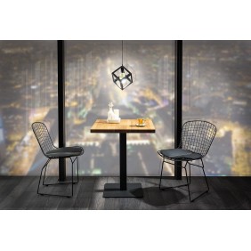 Стіл Puro 80х80 Масив Дуб / Чорний PUROLDC80