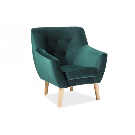 Кресло Nordic 1 Velvet Зеленый NORDIC1V78 1