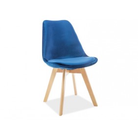 Стул Dior Velvet Синий / Бук DIORVBUGR