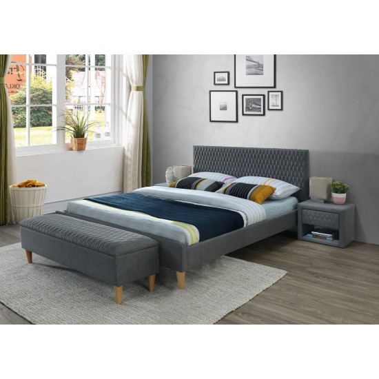 Двуспальная кровать Azurro 160X200 Серый AZURRO160SZ 1