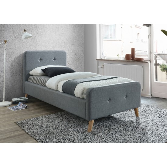 Односпальная кровать Malmo 90X200 Серый MALMO90SZ 1