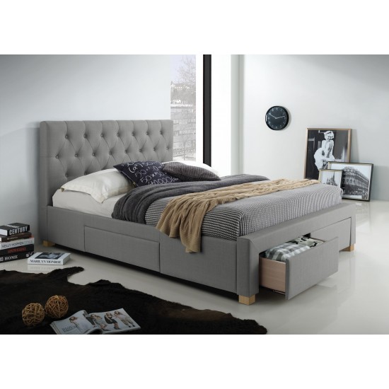 Двуспальная кровать Oslo 160X200 Серый OSLO160SZD 1