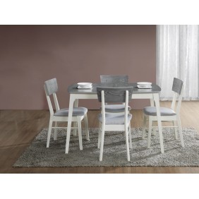 Стол обеденный Rimini 120х80 Серый / Белый RIMINISZB120