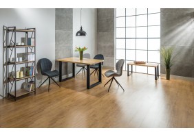 Стол обеденный Umberto 120х80 Натуральный Шпон / Черный UMBERTODC120