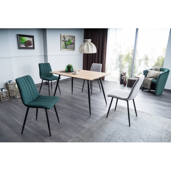 Стол обеденный Remus 120х80 Дуб / Черный REMUSD120 1
