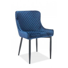 Стул Colin B Velvet Синий / Черный COLINVCGR