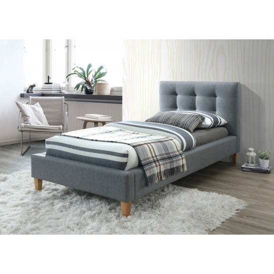 Односпальная кровать Texas 90X200 Серый TEXAS90SZ 1