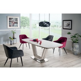 Стол обеденный раскладной Armani Ceramic 160(220)х90 Серый ARMANISZ160
