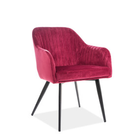 Кресло Elina Velvet Бордовый / Черный ELINAVCBO