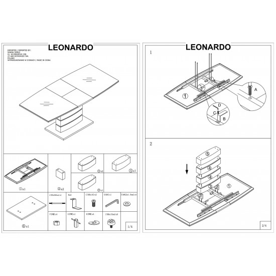 Стіл обідній Leonardo 140х80 Дуб LEONARDODD140 10