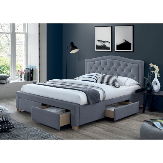 Двуспальная кровать Electra Velvet 160X200 Серый ELECTRAV160SZ 1