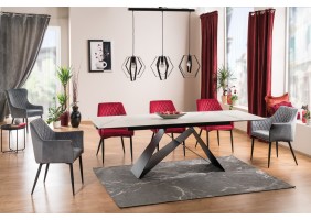Стол обеденный раскладной Westin III Ceramic 160(240)x90 Белый / Черный Мат WESTINIIIBC160