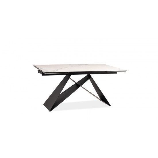 Стол обеденный раскладной Westin III Ceramic 160(240)x90 Белый / Черный Мат WESTINIIIBC160 20