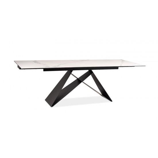 Стол обеденный раскладной Westin III Ceramic 160(240)x90 Белый / Черный Мат WESTINIIIBC160 21