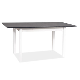 Стол обеденный раскладной Horacy 75x125 (170) Антрацит / Белый Мат HORACYATBM125