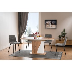 Стіл обідній Syriusz 80х120 Дуб Вотан / Білий Мат SYRIUSZDWBM120IN