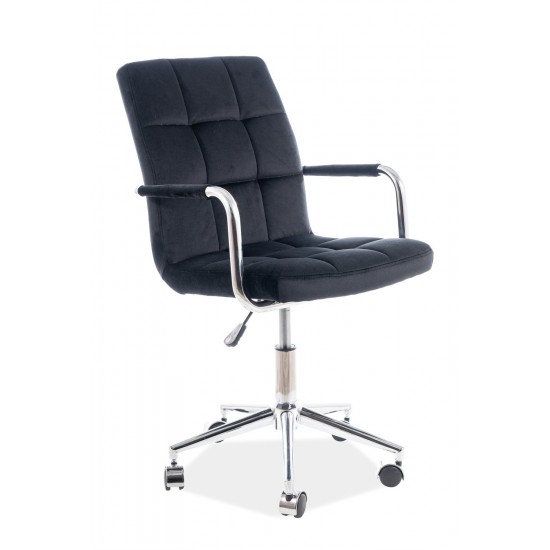Компьютерное кресло поворотное Q-022 Velvet Черный OBRQ022VC 1