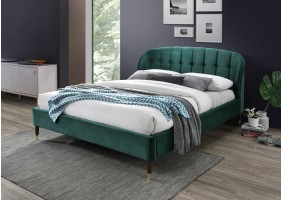 Двуспальная кровать Liguria Velvet 160X200 Зеленый LIGURIAV160ZCBR