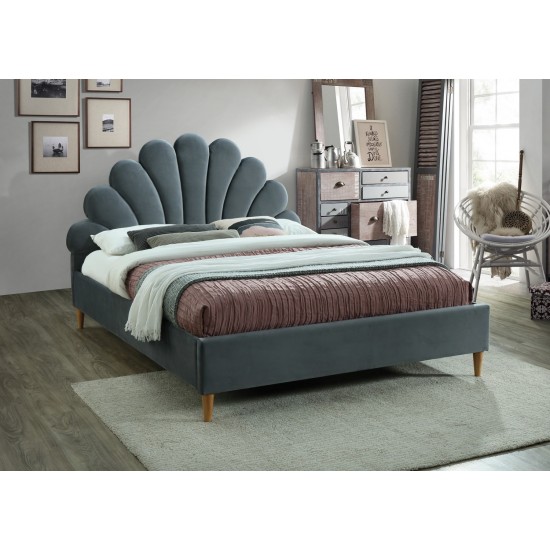 Двуспальная кровать Santana Velvet 160X200 Серый SANTANAV160SZD 1