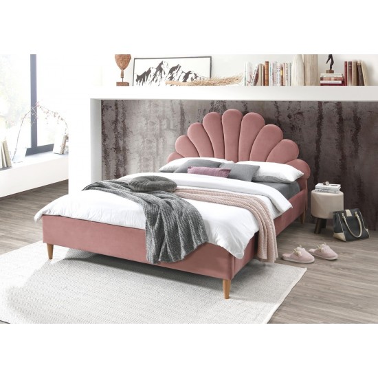 Двуспальная кровать Santana Velvet 160X200 Античный Розовый SANTANAV160RD 1