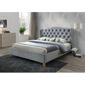 Полуторная кровать Aspen Velvet 140X200 Серый ASPENV140SZD
