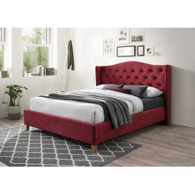 Двуспальная кровать Aspen Velvet 160X200 Бордовый ASPENV160BOD