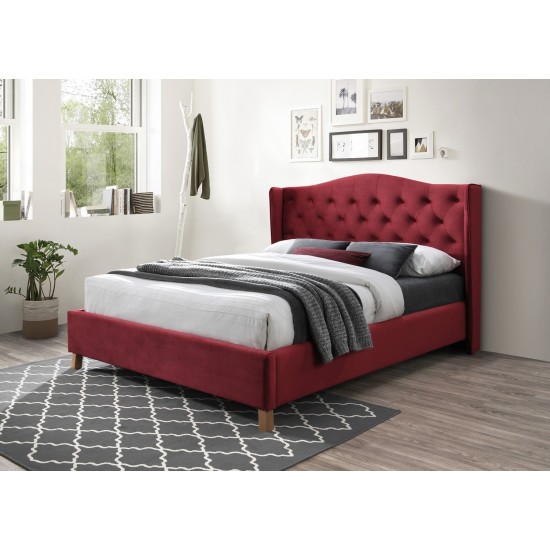 Двоспальне ліжко Aspen Velvet 160X200 Бордовий ASPENV160BOD 1