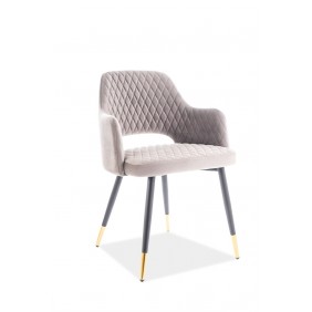 Стілець Franco Velvet Сірий / Чорний / Золотий FRANCOVCSZ