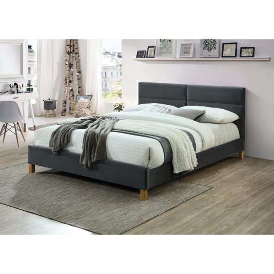 Двоспальне ліжко Sierra Velvet 160х200 Сірий SIERRAV160SZD 1