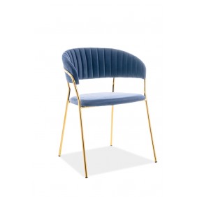 Стул Lira Velvet Синий / Золотой LIRAVZLGR