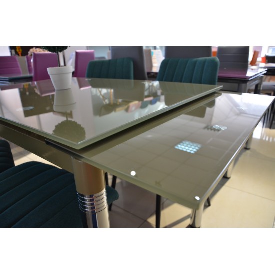 Стол обеденный раскладной GD-018 110(170)x74 Темный беж GD018CB 2