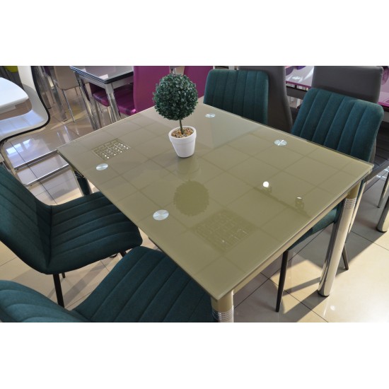 Стол обеденный раскладной GD-018 110(170)x74 Темный беж GD018CB 3