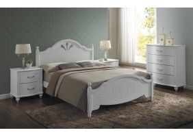 Двуспальная кровать Malta 160X200 Белый MALTAL160B