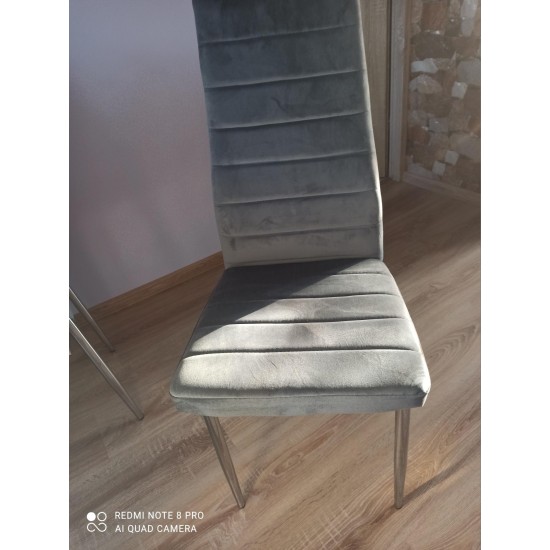 Стілець H-261 Velvet Сірий / Хром H261VCHSZ 4
