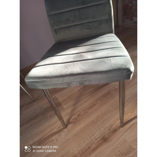 Стілець H-261 Velvet Сірий / Хром H261VCHSZ 5