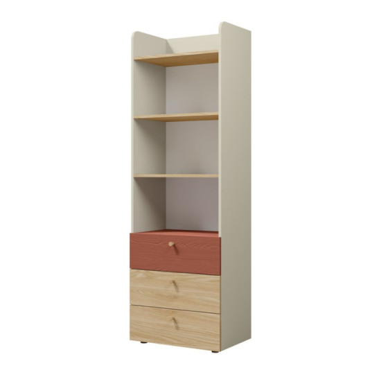 Шкаф YUKI REG 5 60х185х40 серый / бежевый / дуб / коньяк 1