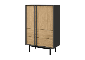 Витрина ALSY REG 5 83х127х43 антрацит / дуб