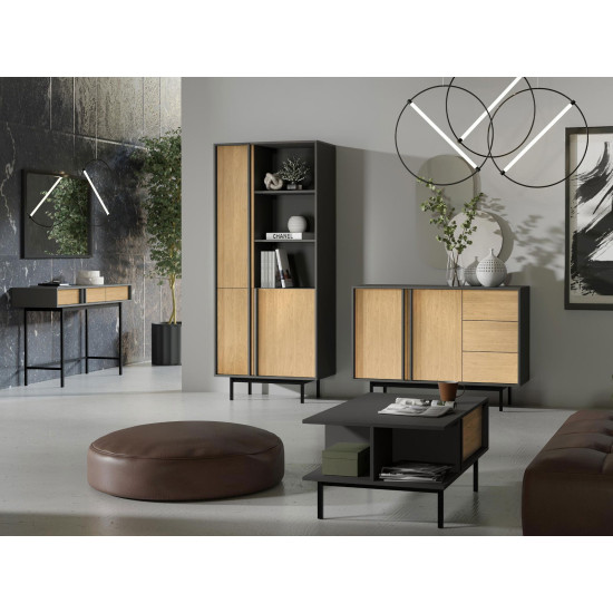 Комод ALSY REG 7 123х87х43 антрацит / дуб 2