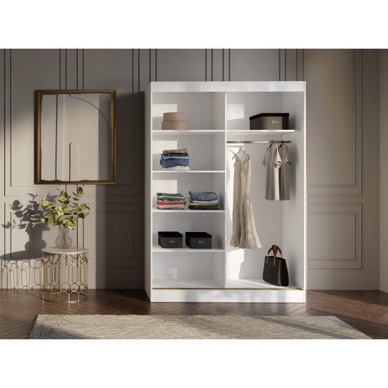 Шафа-купе MODIN 150 150х215х65 білий / золотий 3