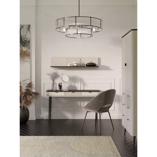 Витрина MARLY REG 1 90х191х40 кашемир / серый 5