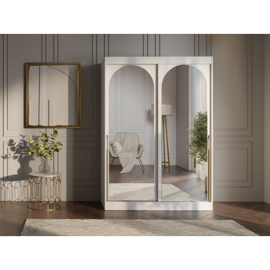 Шафа-купе MODIN 150 150х215х65 білий / золотий 4