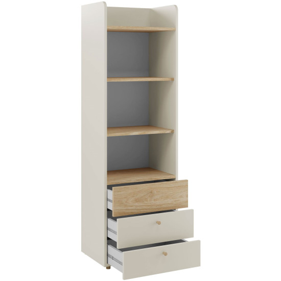 Шкаф YUKI REG 5 60х185х40 серый / бежевый / дуб 3