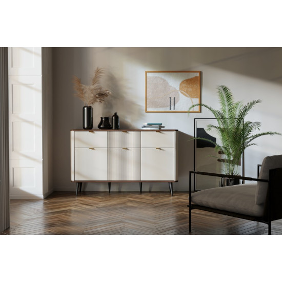 Комод MARLY REG 10 130х82х40 кашемир / орех 4